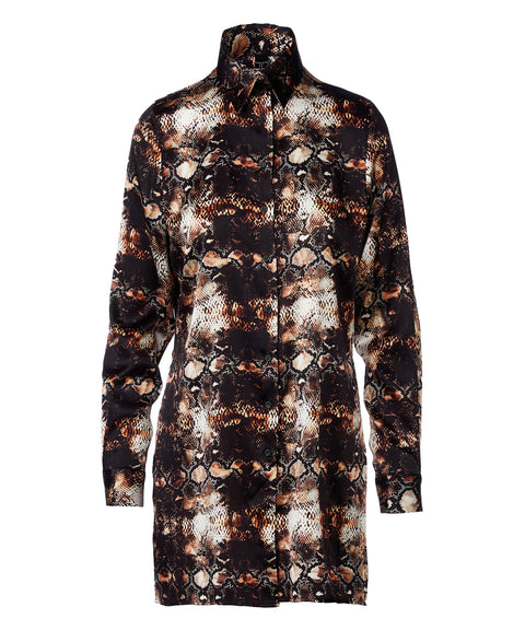Brown Snake Shirt Dress