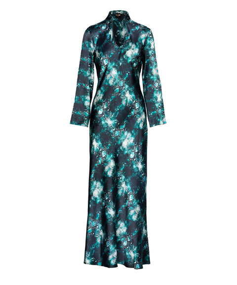 Emerald Silk Dress