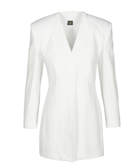 Printed Linen Blazer