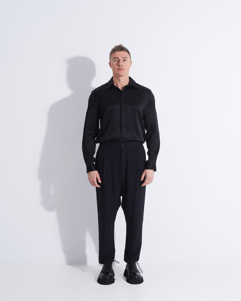Regular Silk Column Shirt
