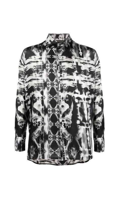 Monochrome Silk Shirt