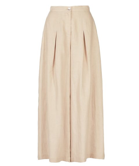 Beige Linen Trousers