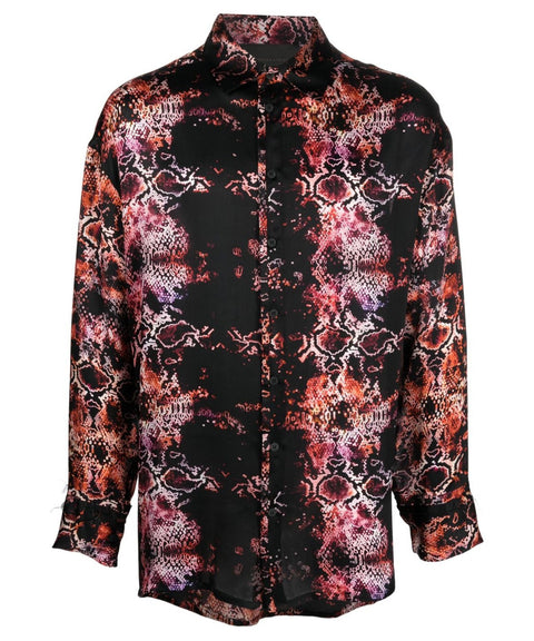 Digital Snake Silk Shirt