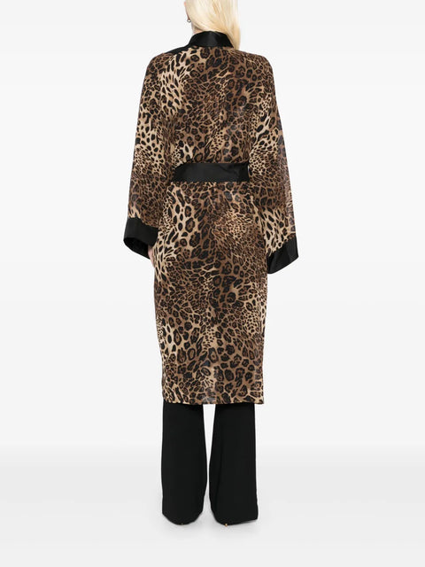 Animal Pattern KIMONO Brown