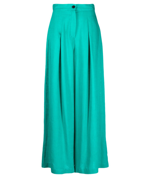 Green Linen Trousers