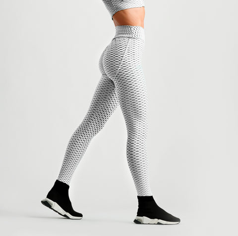 3D Leggings - White