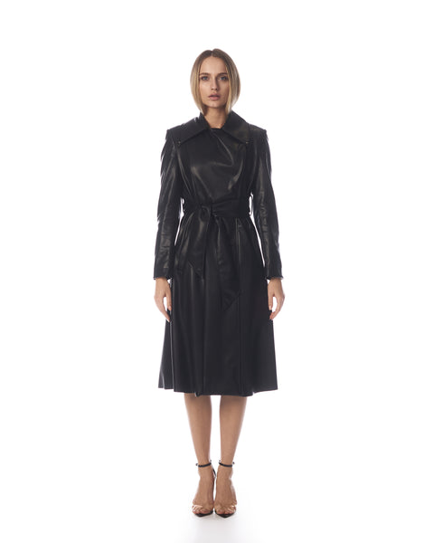 Vegan Leather Trench