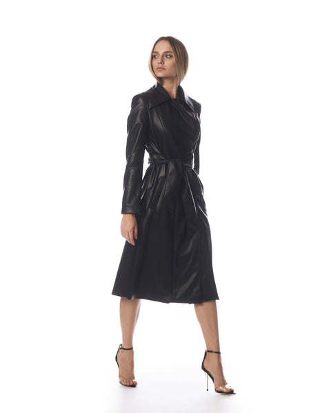 Vegan Leather Trench