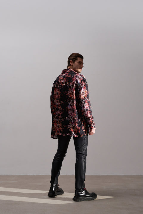 Digital Snake Silk Shirt