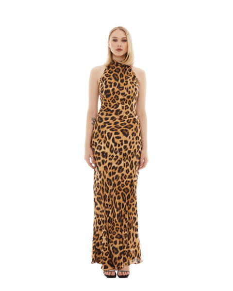 Animal Print Long Dress