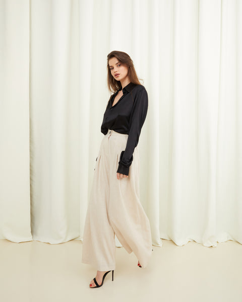 Nude Linen Trousers