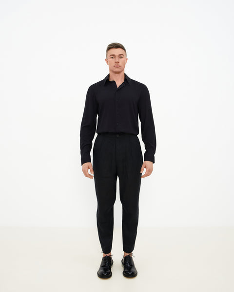 Black Linen Trousers