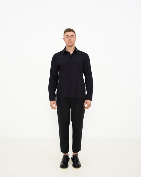 Black Linen Trousers