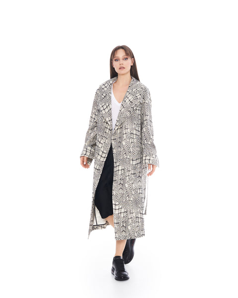 Unisex Monochrome Overcoat