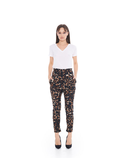Twisted Leopard Trousers