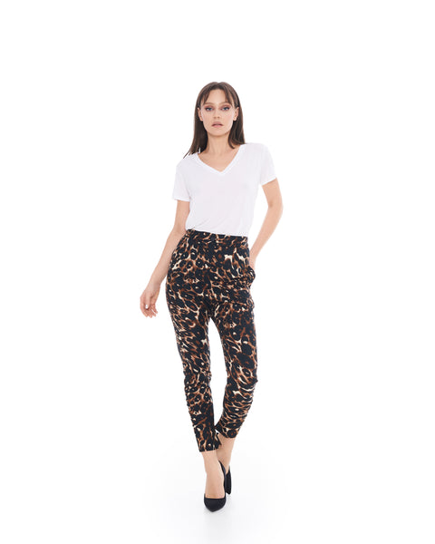 Twisted Leopard Trousers