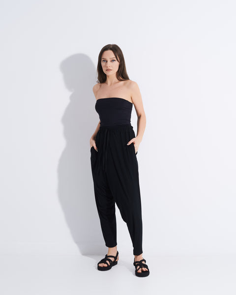 Black Folds Trousers W