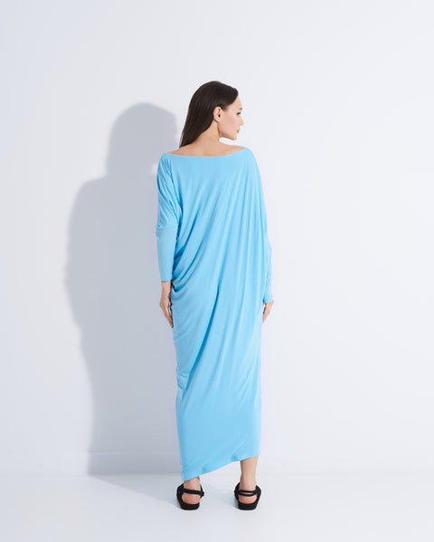 Blue Draping Dress