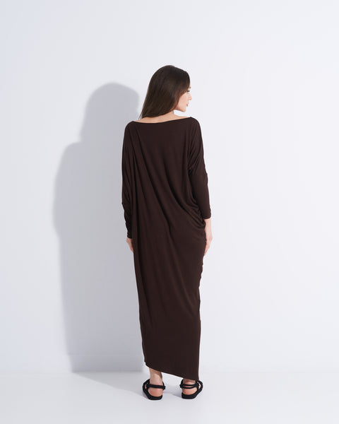 Brown Draping Dress