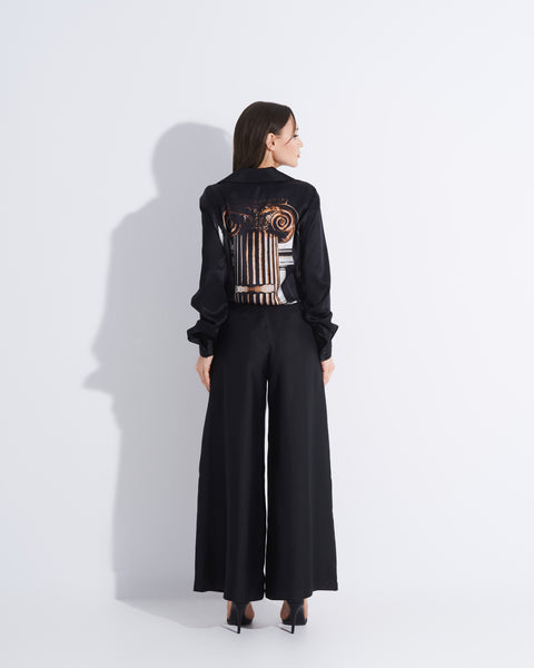 Silk Column Trousers