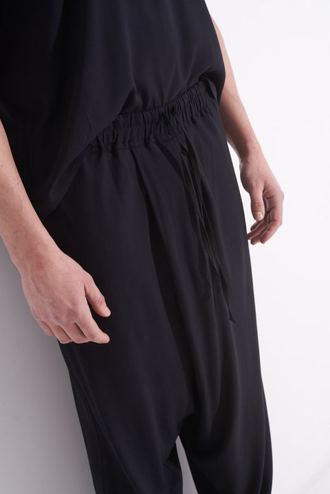 Black Folds Trousers