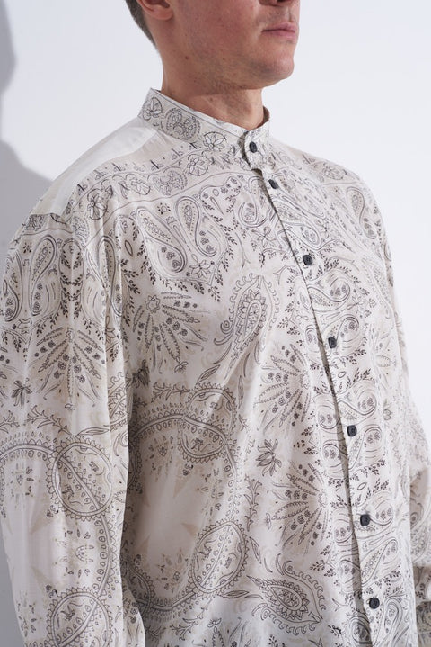 Printed Mandarin Shirt