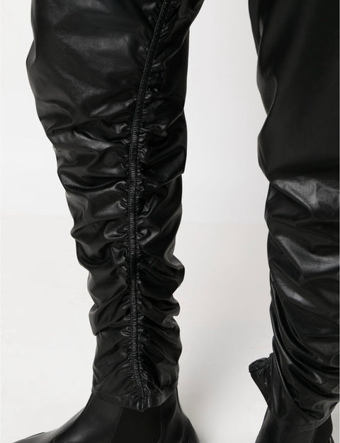 Twisted Leather Trousers
